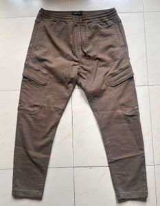 Zudio Brown Cargo Joggers - Size 34