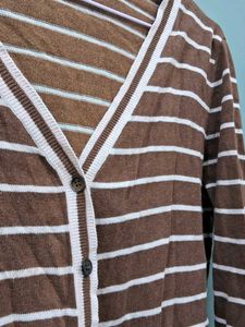 Striped Brown Cardigan