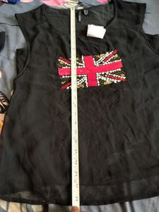 Mango Black UK Flag Top