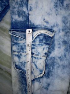 Acid Wash Cargo Jeans
