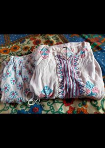 White Kurta Plazo Set