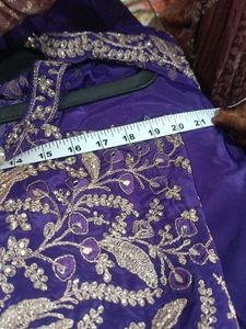 Purple Embroidered Dress
