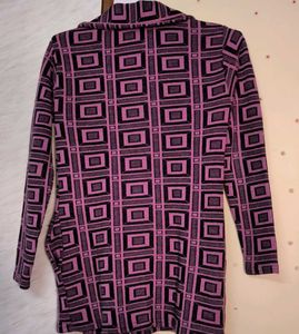 Geometric Print Cardigan 🧥