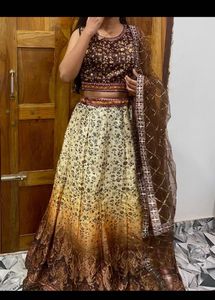 Patola Lehenga With Cancan