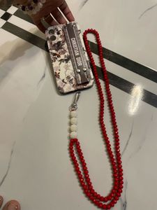Crystal Beaded Sling With Phone Lanyard Patch