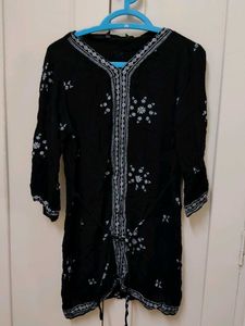 Black Embroidered Dress