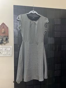 Chic Black & White Patterned Dress