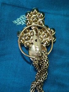 Antique Gold Colour Stone Brooch