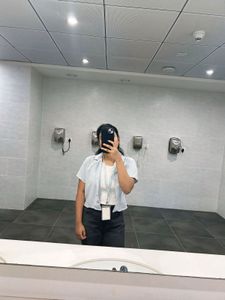 Blue Crop Shirt