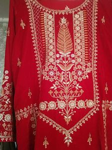 Xl Size Red Velvet Suit.fixed Price..