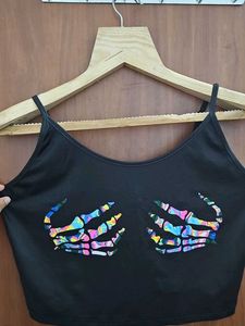 Skeleton Hands Crop Top/cami