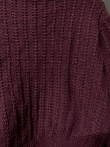 Burgundy Knit Cardigan