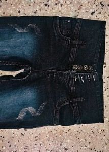 Distressed High-Waisted Jeans