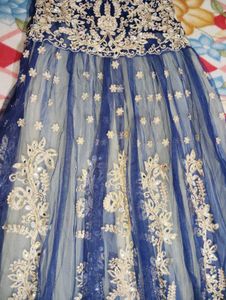 Weeding gown Net And Mirror Work