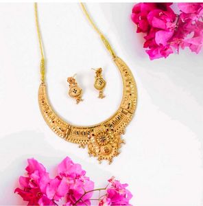 Gold-Plated Necklace &amp; Earring Set