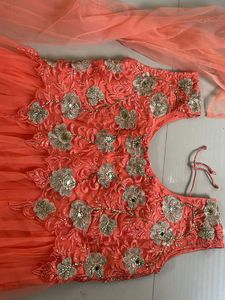 Orange Anarkali Kurta Set