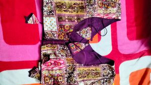 Patchwork Print Maxi Skirt