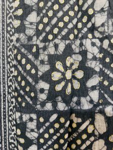 Black &amp; Grey Rayon Kurta