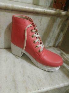 Stylish Red Ankle Boots