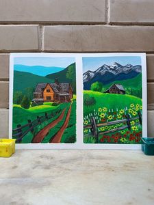Landscape Painting On A4
