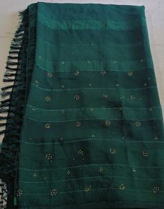 Elegant green saree with designer blouse