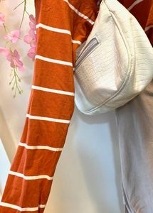 ✨Burnt Orange Stripes | Boatneck Aesthetic