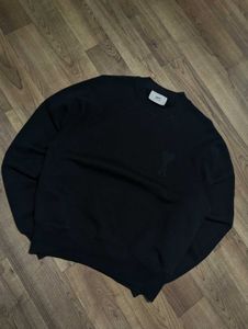 AMI Paris Black Crewneck Sweatshirt
