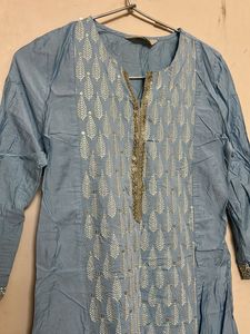 Blue Embroidered Kurta 🩵