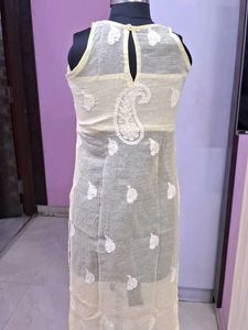 Elegant Embroidered Kurta Lemon