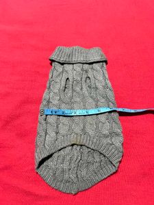 Gray Knit Dog Sweater