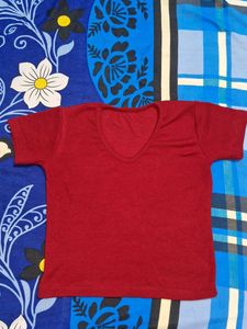 Maroon Crop Top