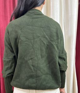 Olive Green Round Neck Sweater