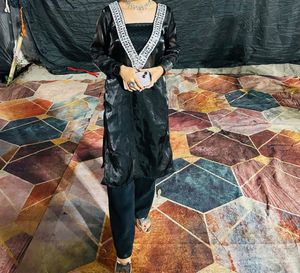 Black Kurti With Heavy Mirror Work