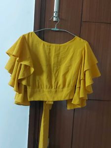 Backless Mustard Top