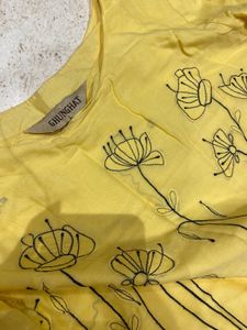 butter yellow indian dress