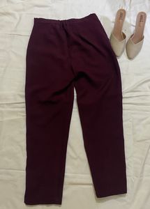 Maroon Colour Straight Pants
