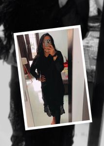 Chikankari Black Straight Kurti