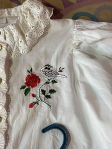 White Embroidered Top