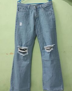 PRICE DROP Blue STRAIGHT RIBBED Jeans For Women