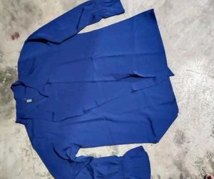Navy Blue Bow Tie Blouse