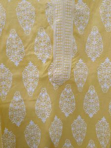 Yellow Printed Kurta