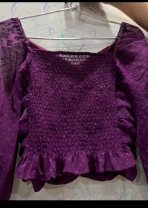 Purple Ruffle Top