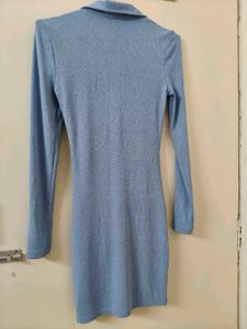 Cute Blue Shirt Dress