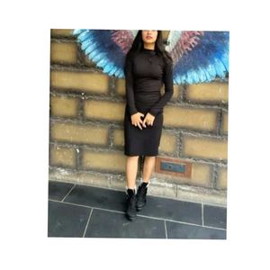 Elegant Black Midi Dress