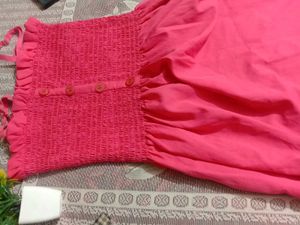 Hot Pink Smocked Dress