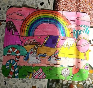 💗✨Unicorn Candy Land Puzzle🦄🌸