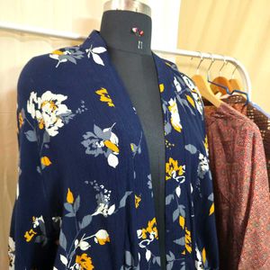 Floral Print Duster Cardigan