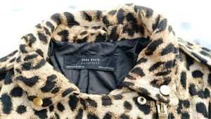 brand new (zara)leopard print biker jacket