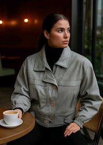 pure grey leather pintrest jacket
