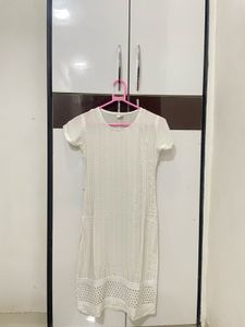 White Eyelet Chikankari Kurta